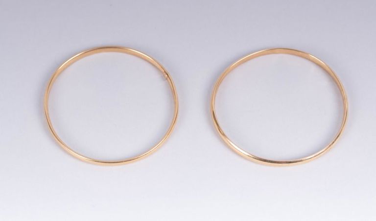 14k gold slip-on bangles