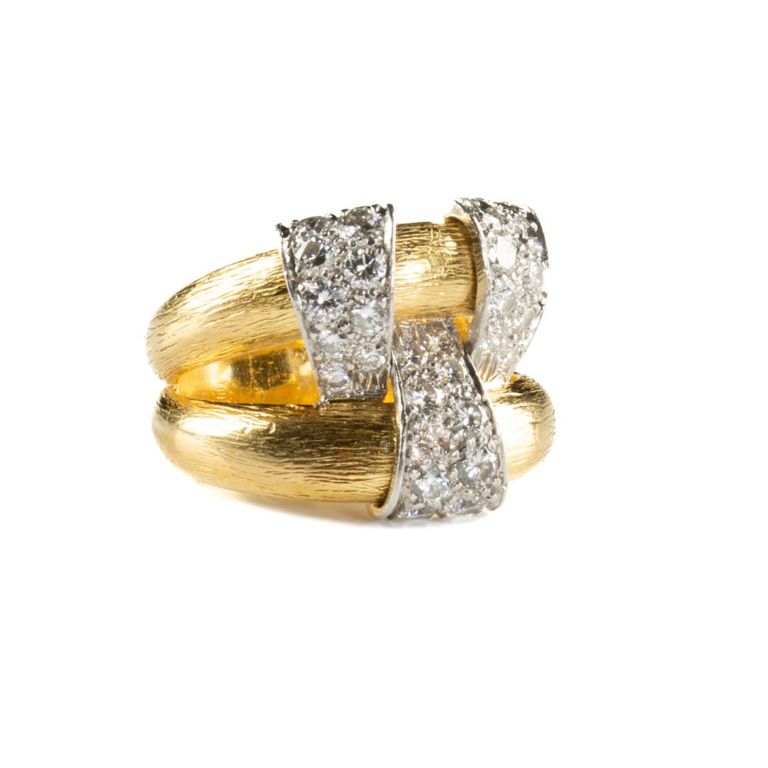 18k gold platinum diamond ring