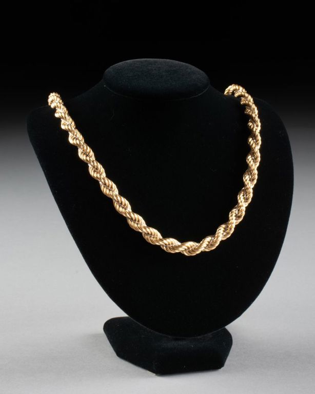 14k gold twist chain necklace