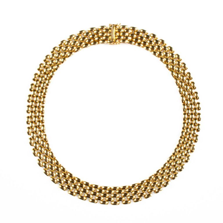 18k yellow gold collar necklace
