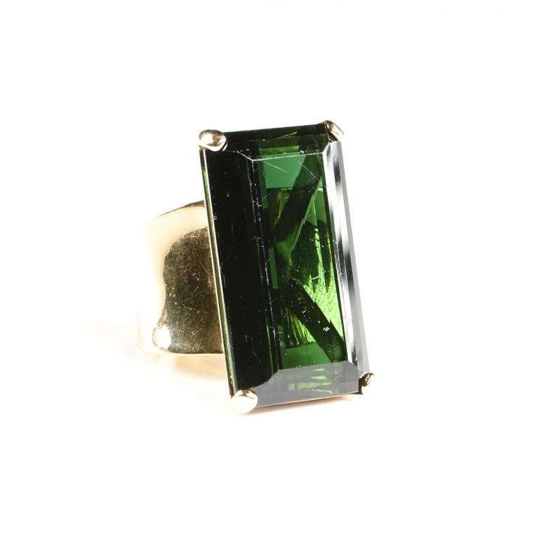 14k gold tourmaline ring