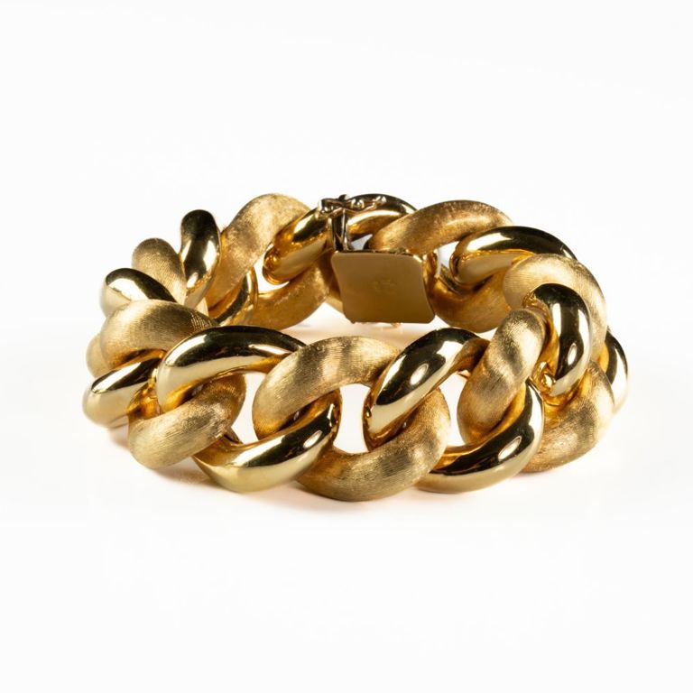 18k yellow gold link bracelet