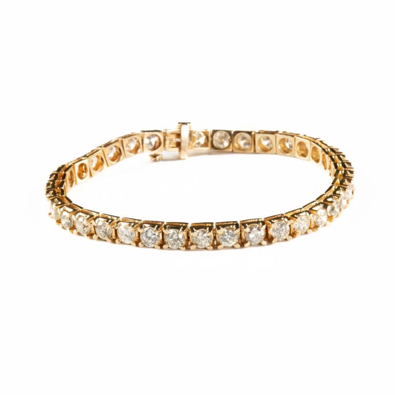 14k gold diamond tennis bracelet