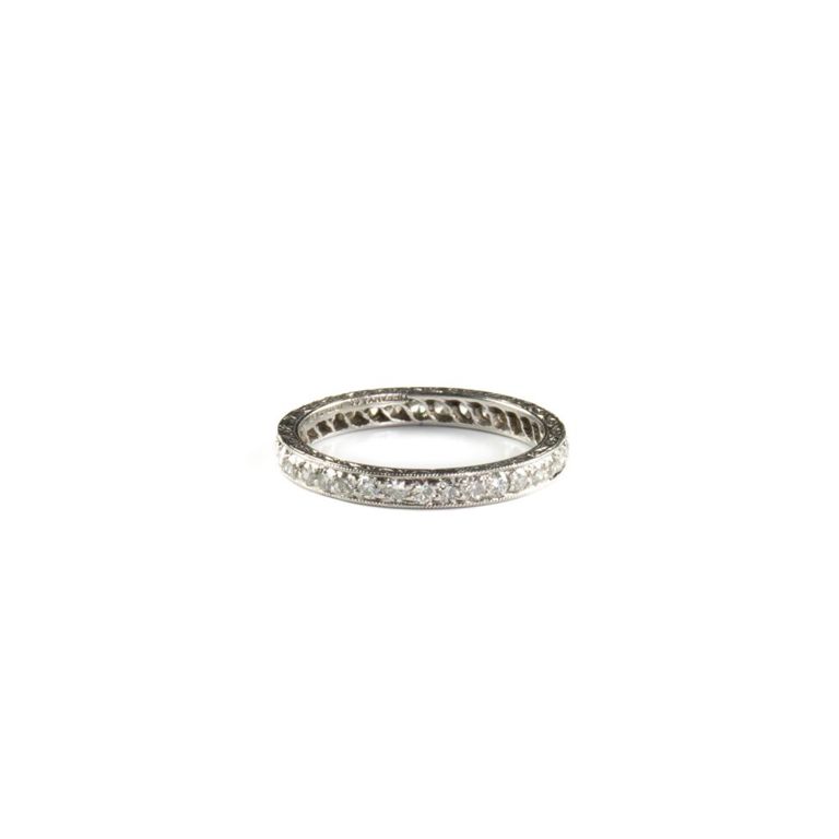 Platinum diamond Art Deco eternity band