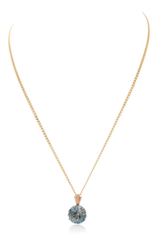 14k and 10k gold zircon necklace