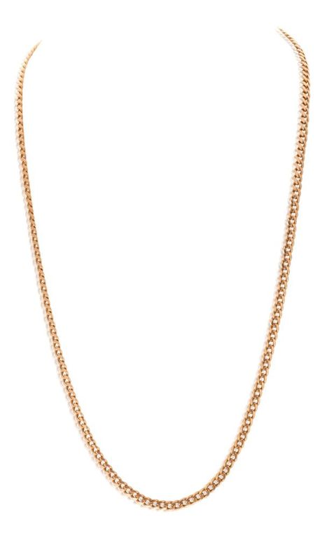 18k gold flat curb chain