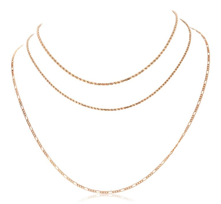 14k gold chains set