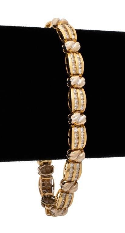 14k yellow gold diamond bracelet