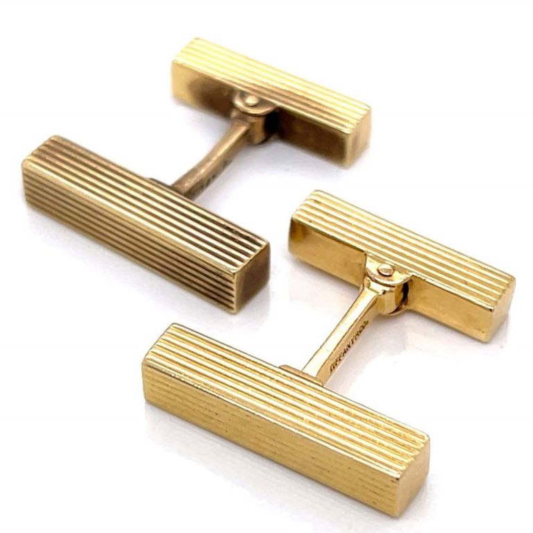18k yellow gold cufflinks