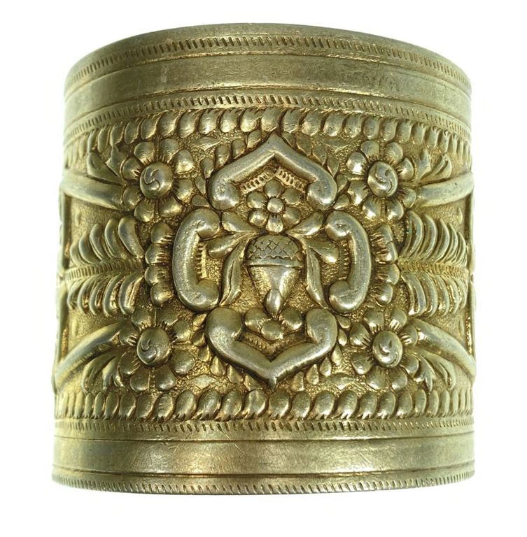 Berber Bedouin silver gold wash cuff bracelet