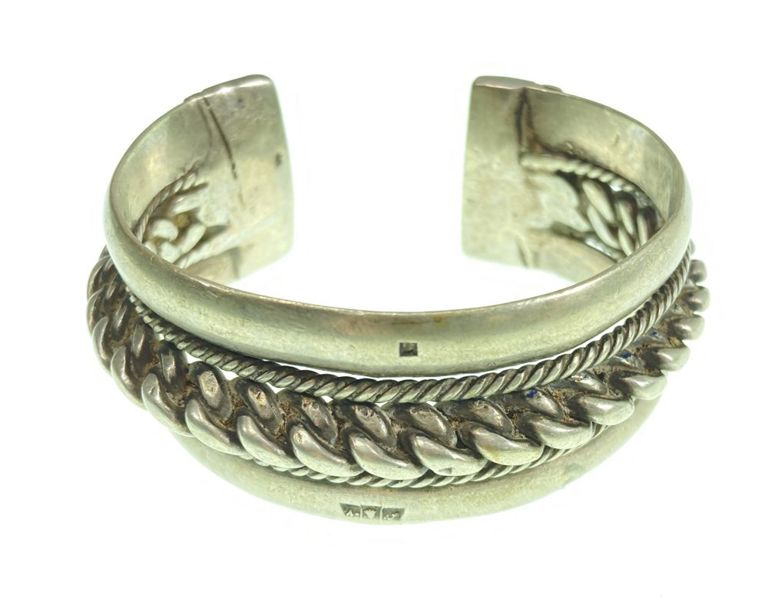 Egyptian silver cuff bracelet