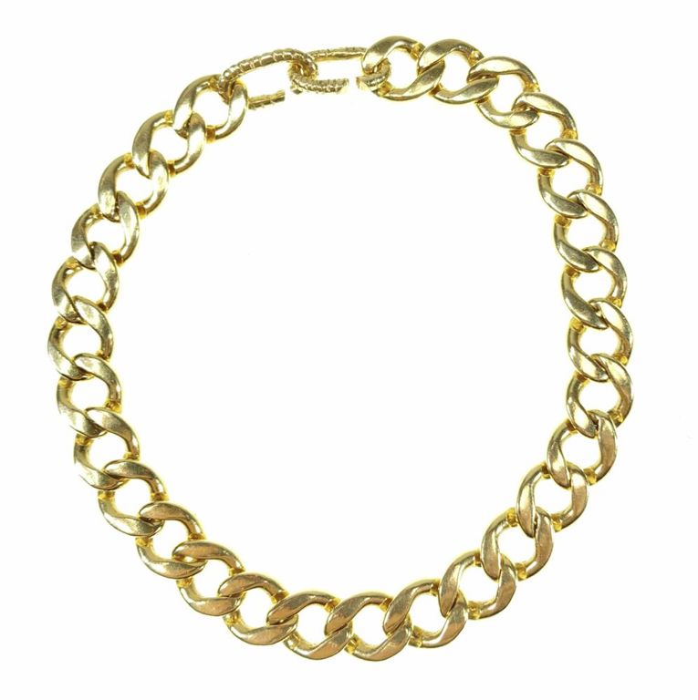 14k yellow gold curb link bracelet