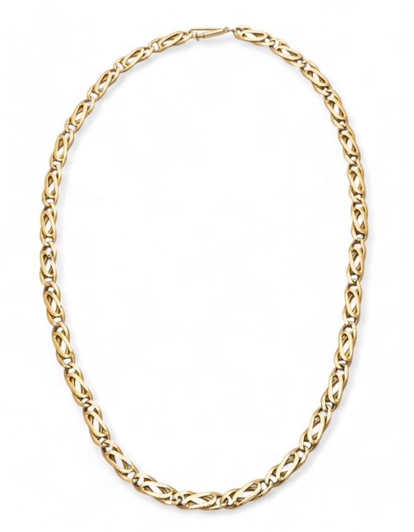 14k yellow gold chain link necklace