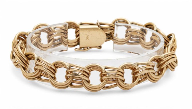 14k yellow gold chain link bracelet