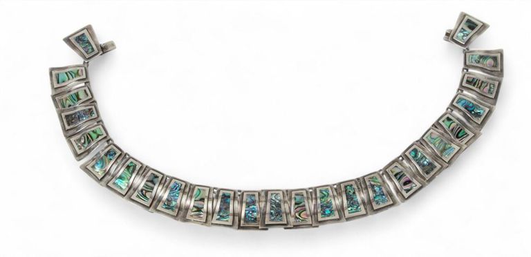 Sterling silver mother of pearl necklace