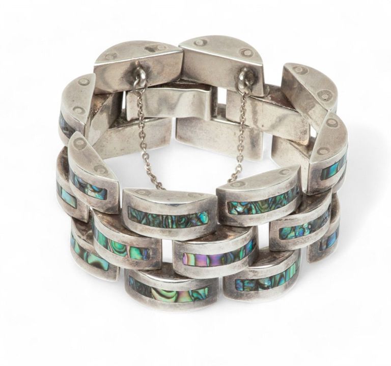 Sterling silver mother of pearl bracelet