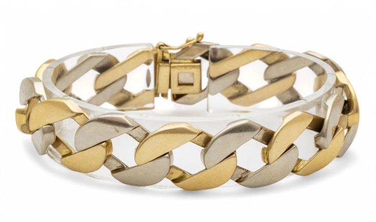 18k white and yellow gold bracelet