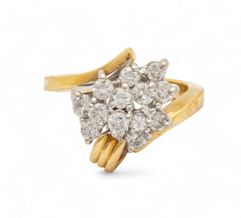 14k yellow gold diamond ring