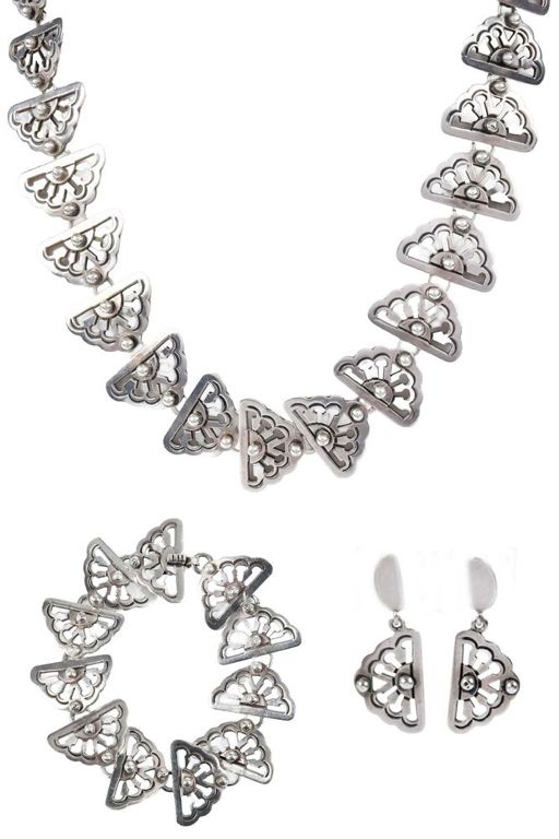 Sterling silver Mexican jewelry set