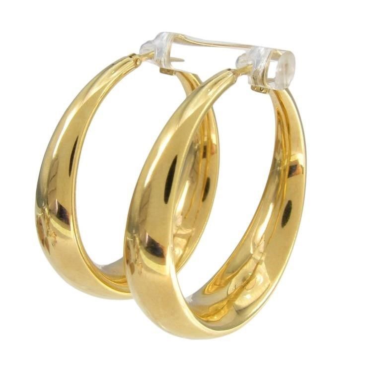 18k yellow gold hoop earrings