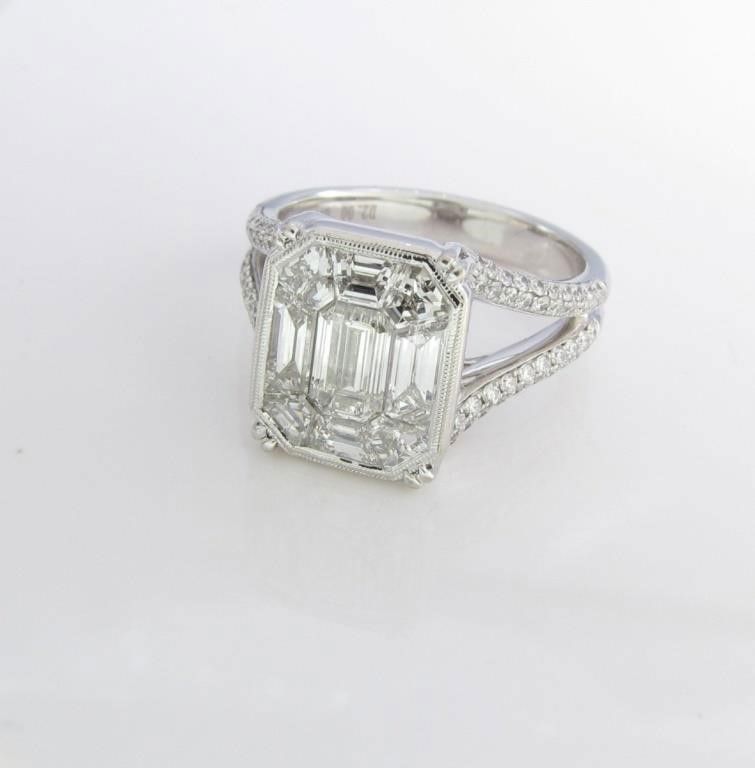 18k white gold diamond ring