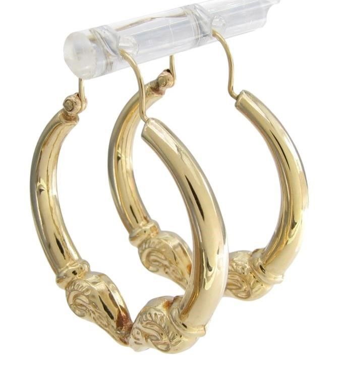 14k yellow gold hoop earrings