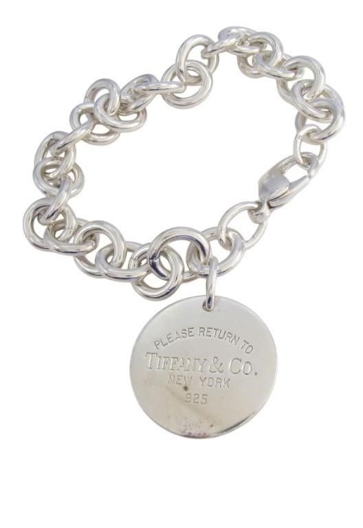 Sterling silver Tiffany & Co. charm bracelet