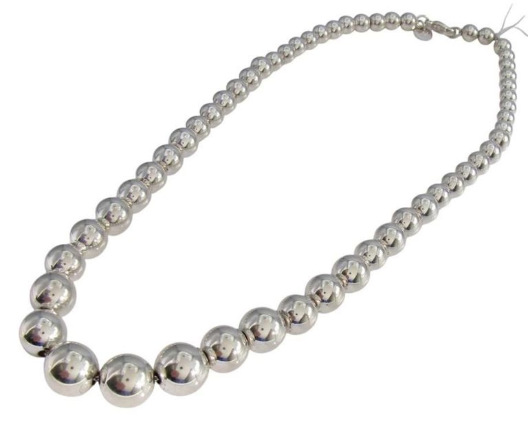 Sterling silver Tiffany & Co. bead necklace