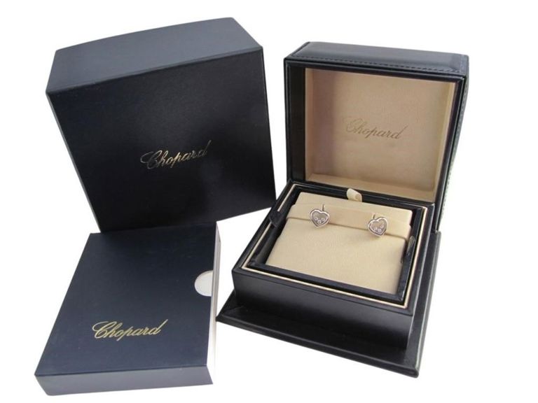 18k white gold diamond earrings