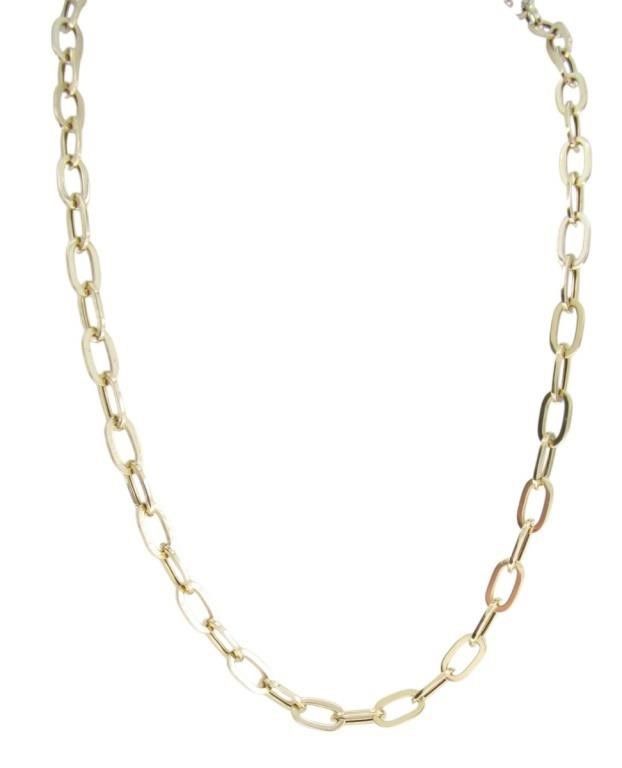 14k yellow gold oval link chain