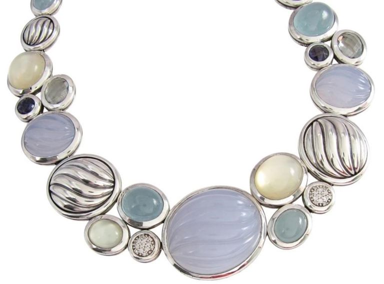 Multi-stone diamond necklace