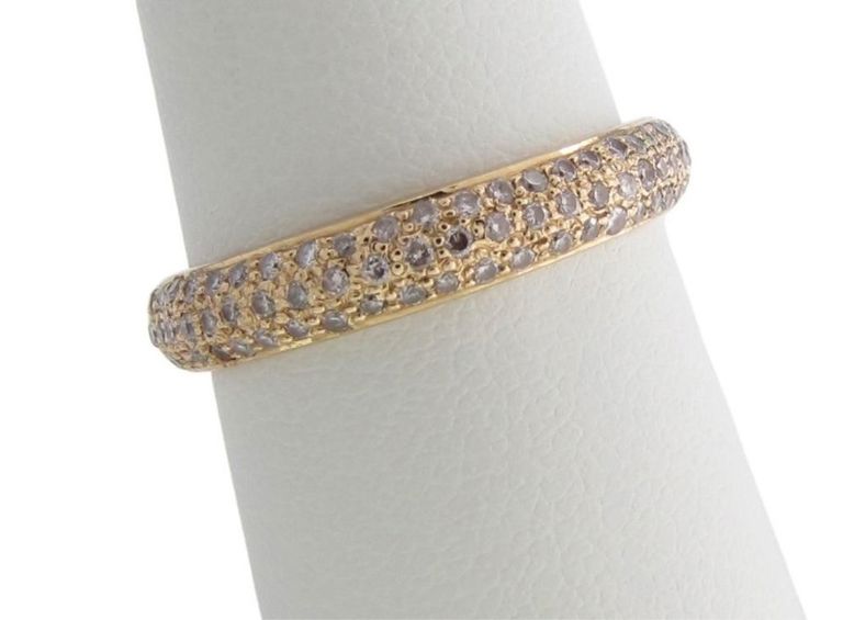 14k rose gold diamond eternity band