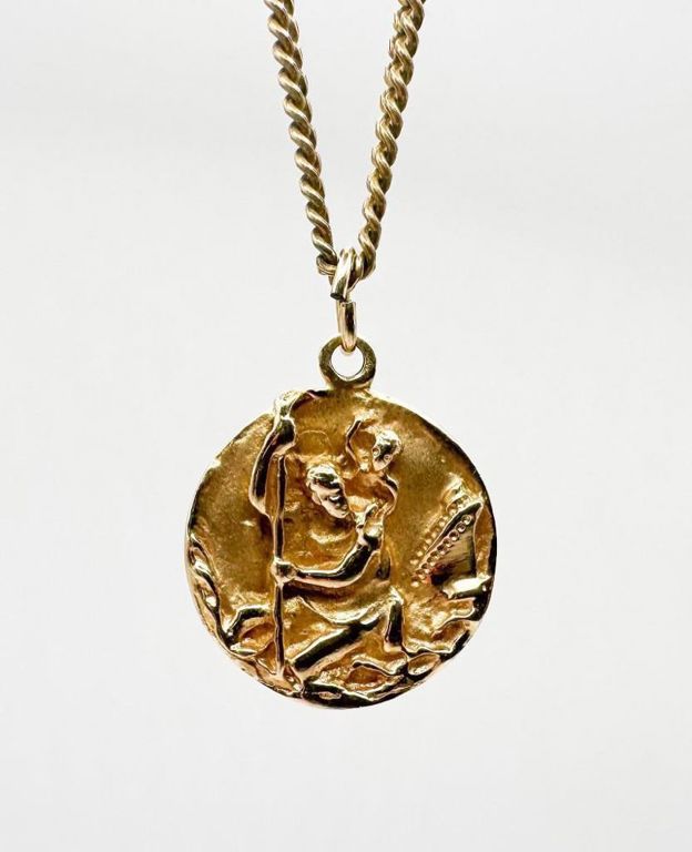 14k gold pendant with 10k chain