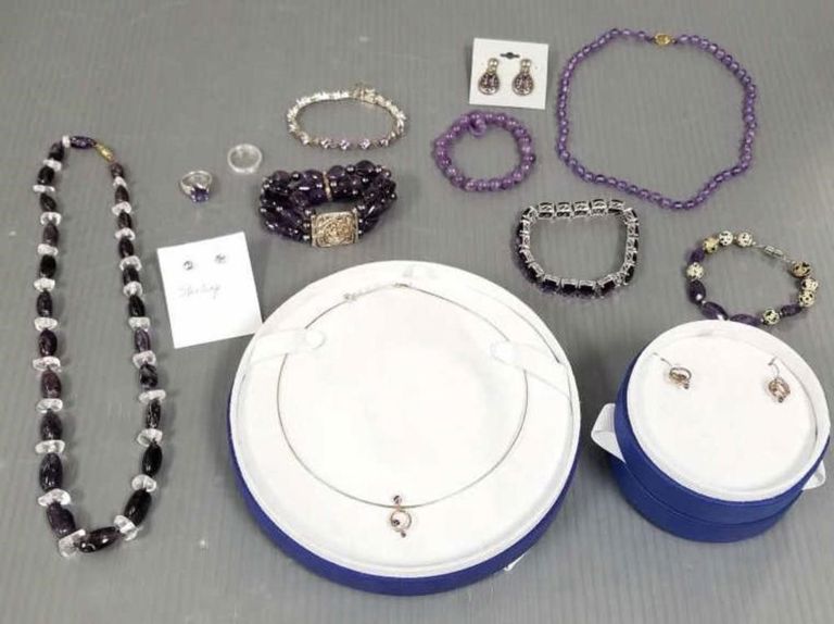 Sterling silver amethyst jewelry collection
