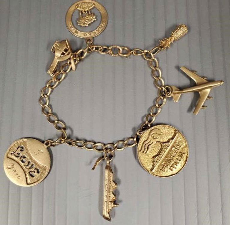 14k gold charm bracelet