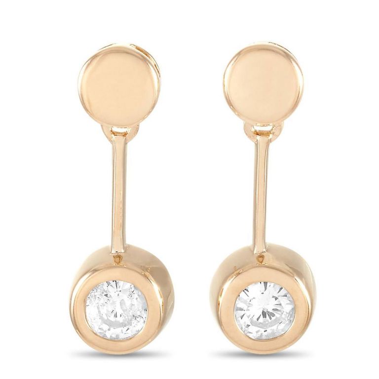 14k yellow gold diamond earrings