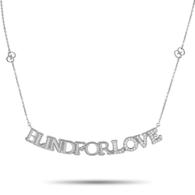18k white gold diamond necklace