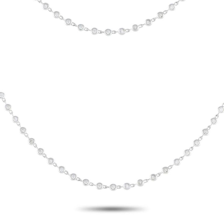 18k white gold diamond necklace