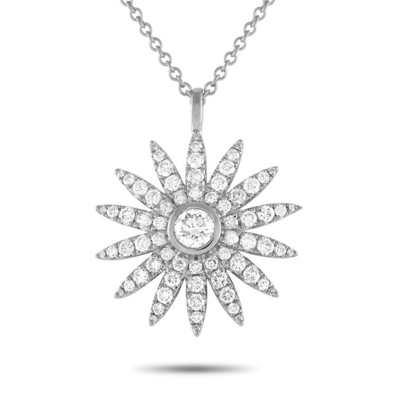 18k white gold diamond necklace
