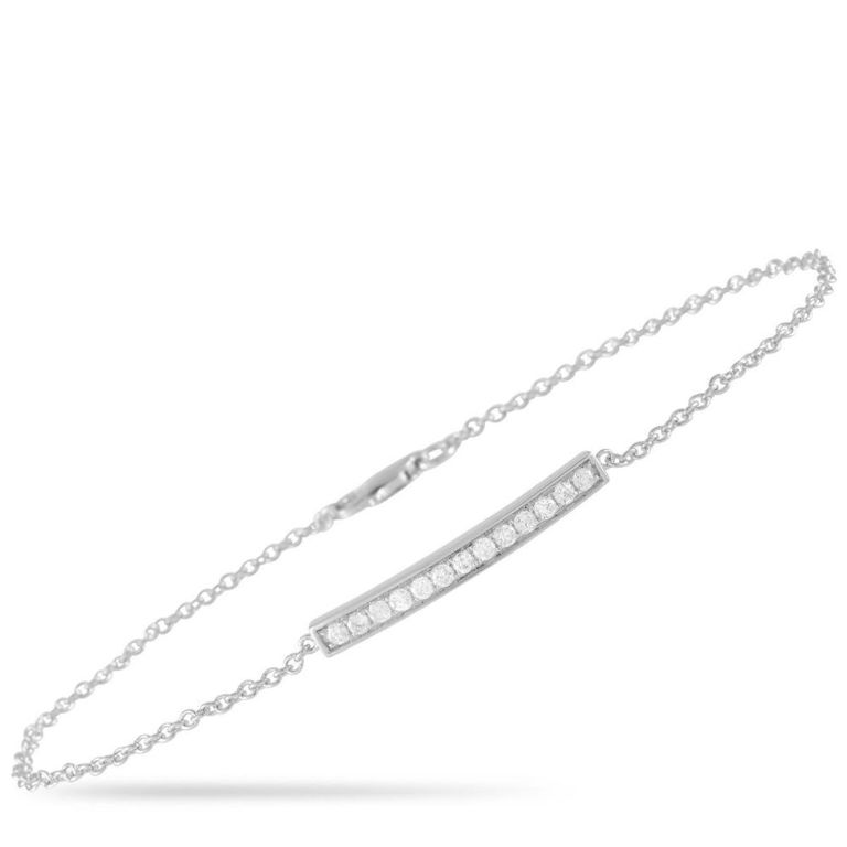 14k white gold diamond bracelet