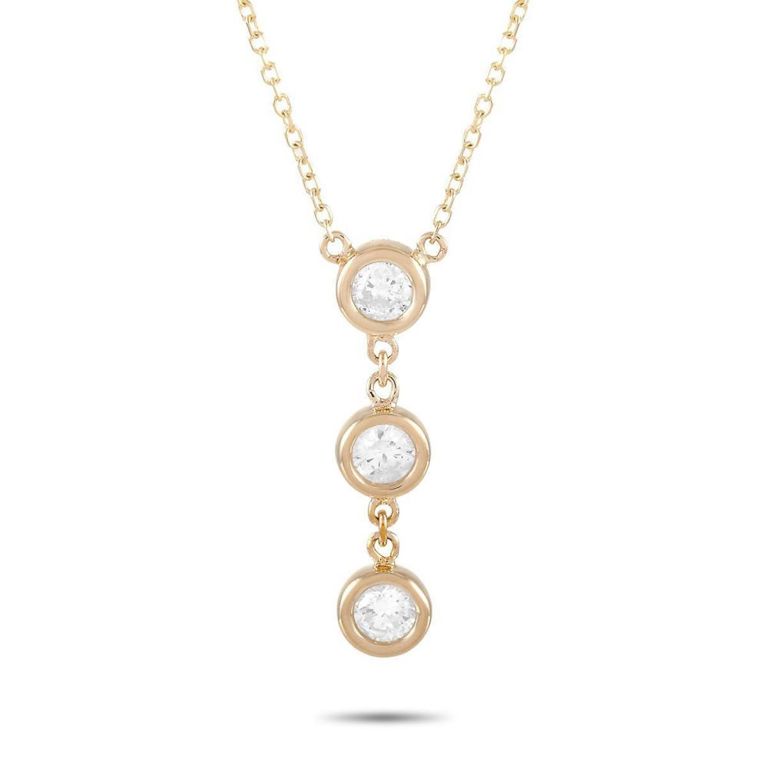 14k gold diamond pendant necklace