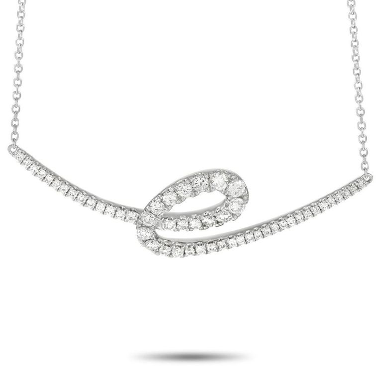 18k white gold diamond necklace