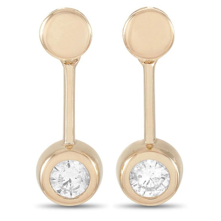 14k yellow gold diamond earrings