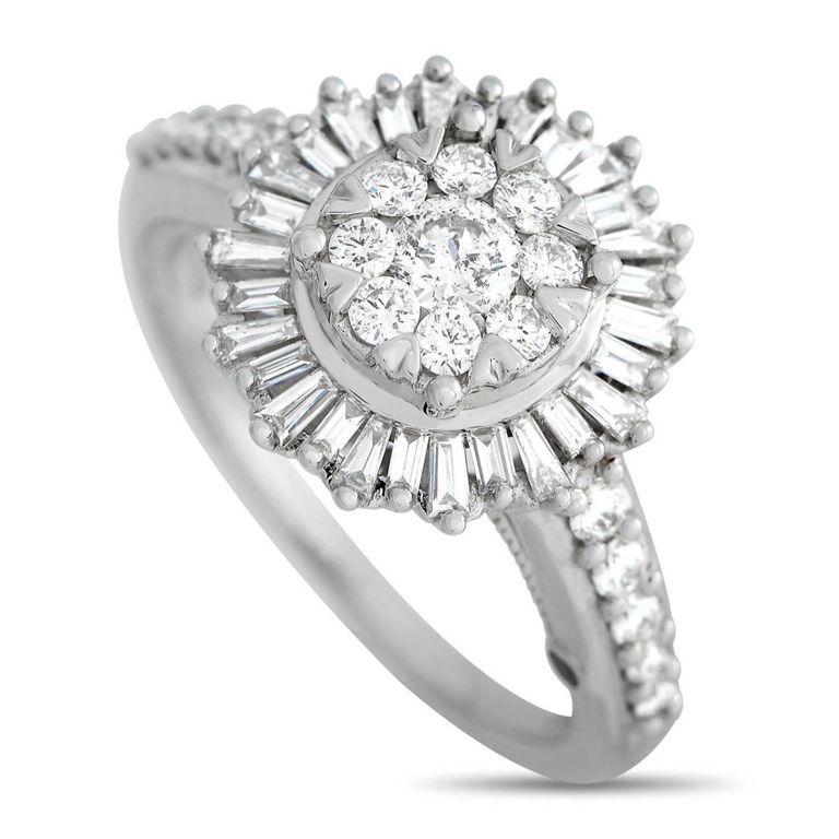 14k white gold diamond ring