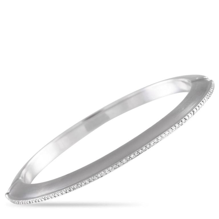 18k white gold diamond bangle bracelet