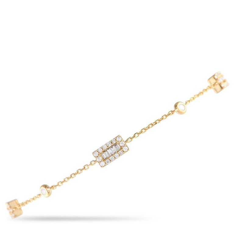 14k yellow gold diamond bracelet