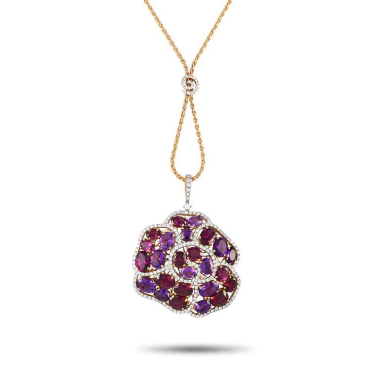 18k rose gold pendant necklace