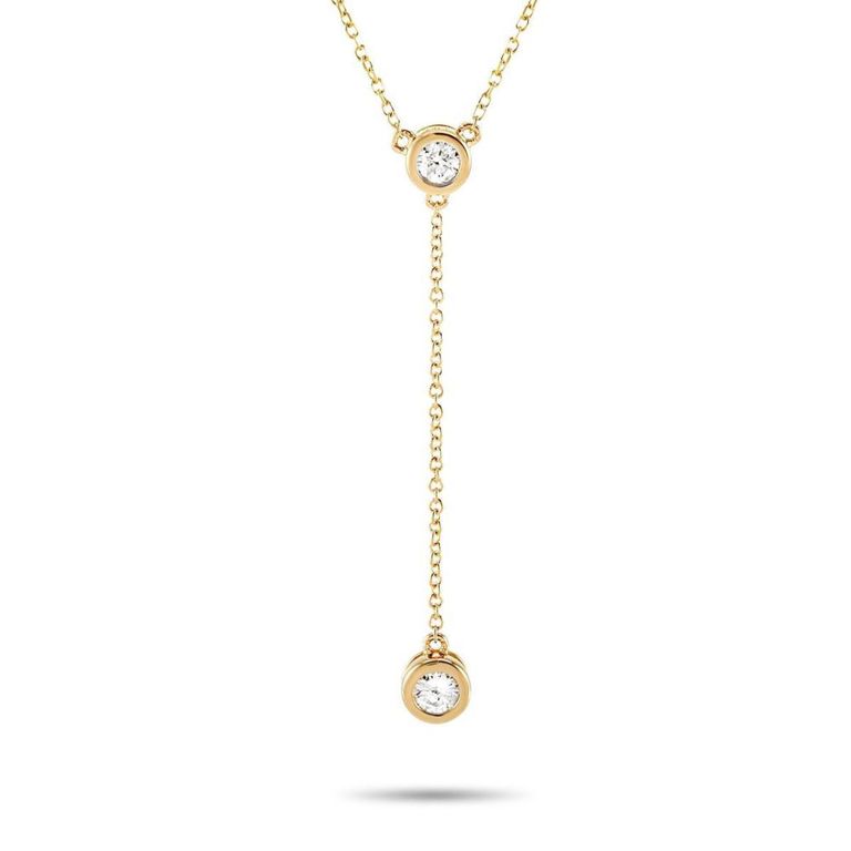 14k yellow gold diamond necklace