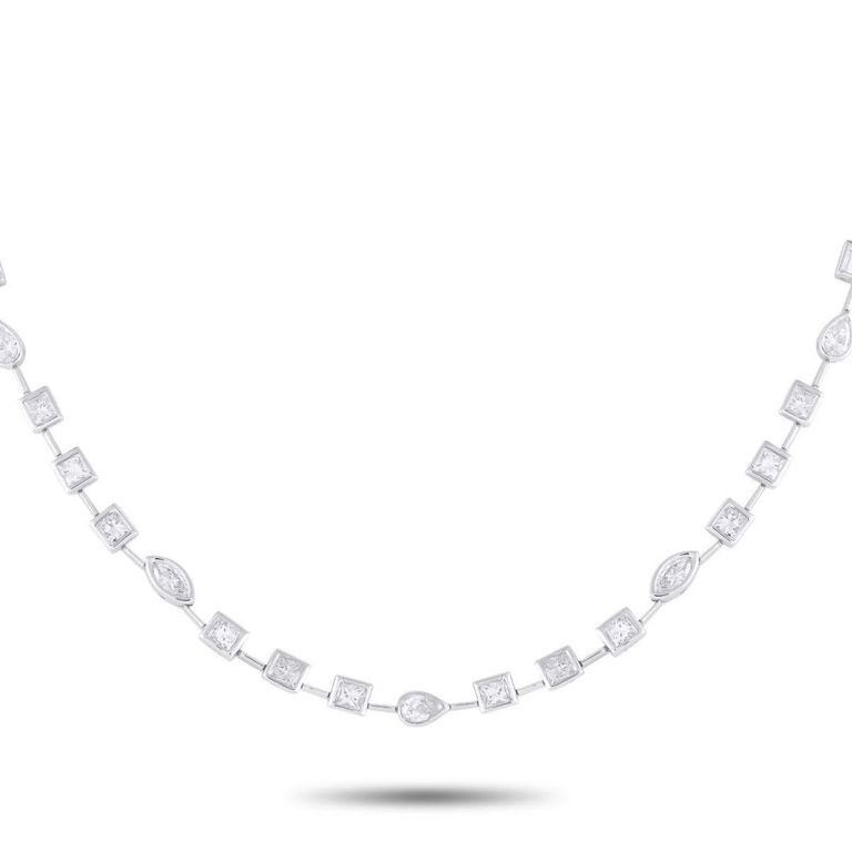 18k white gold diamond necklace