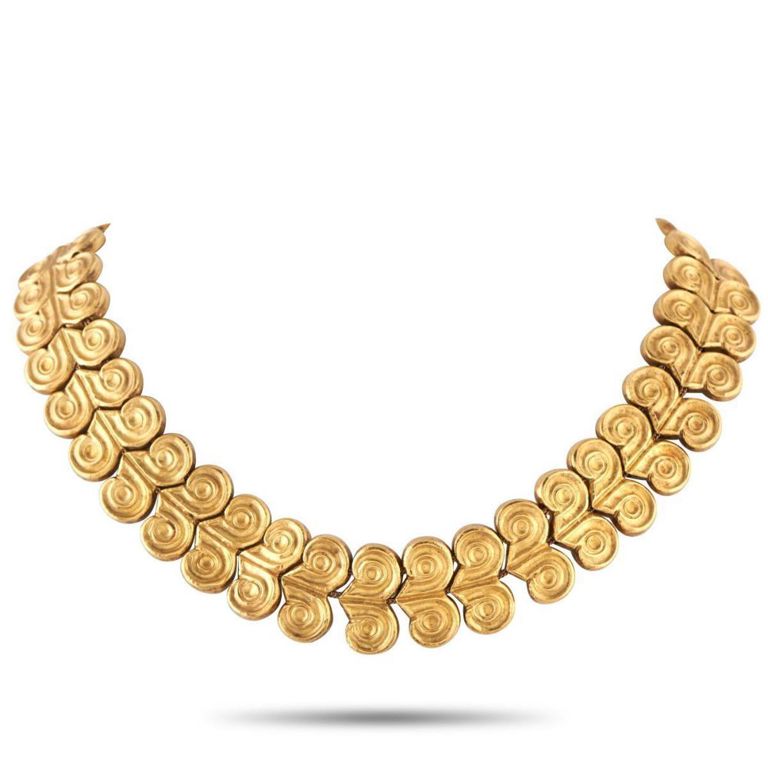 18k yellow gold collar necklace